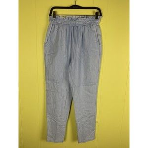 Sugar Lips Beaded  Ruffled Elastic Waist Blue Pants Sz S